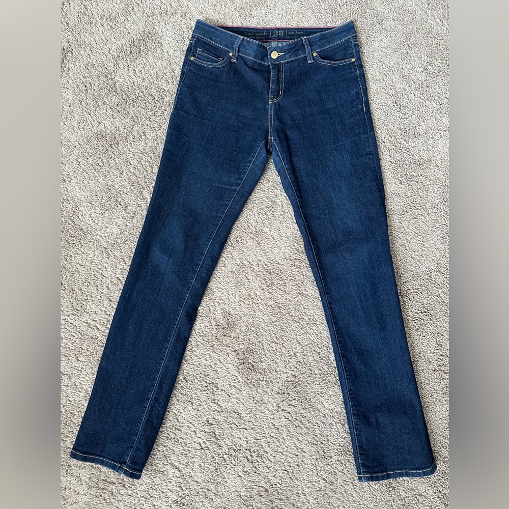 Kate Spade Classic Dark Blue Women's Jeans - Slim Fit
